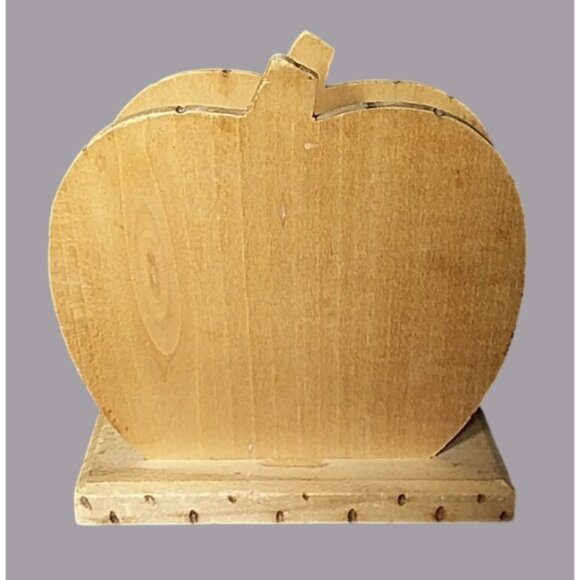 Napkin Letter Mail Holder Wooden Cottagecore Wooden Apple Ft Smith Ark. - Picture 2 of 5